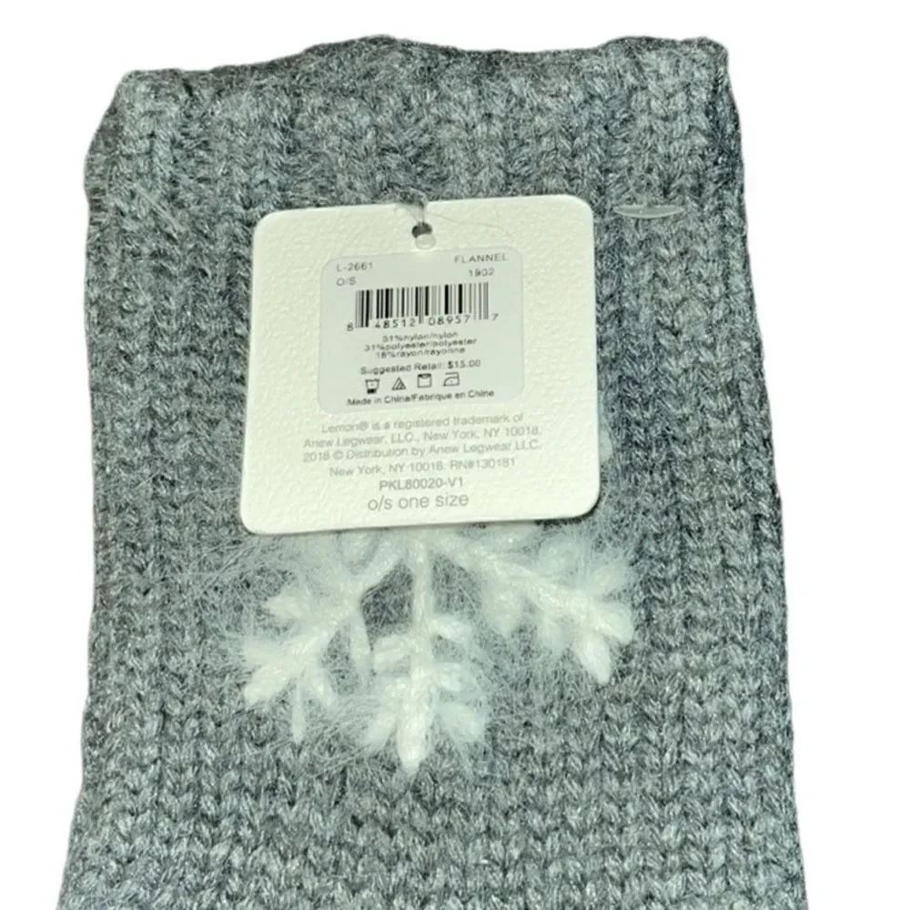 Lemon Women’s Snowflake Knit Socks - One Size